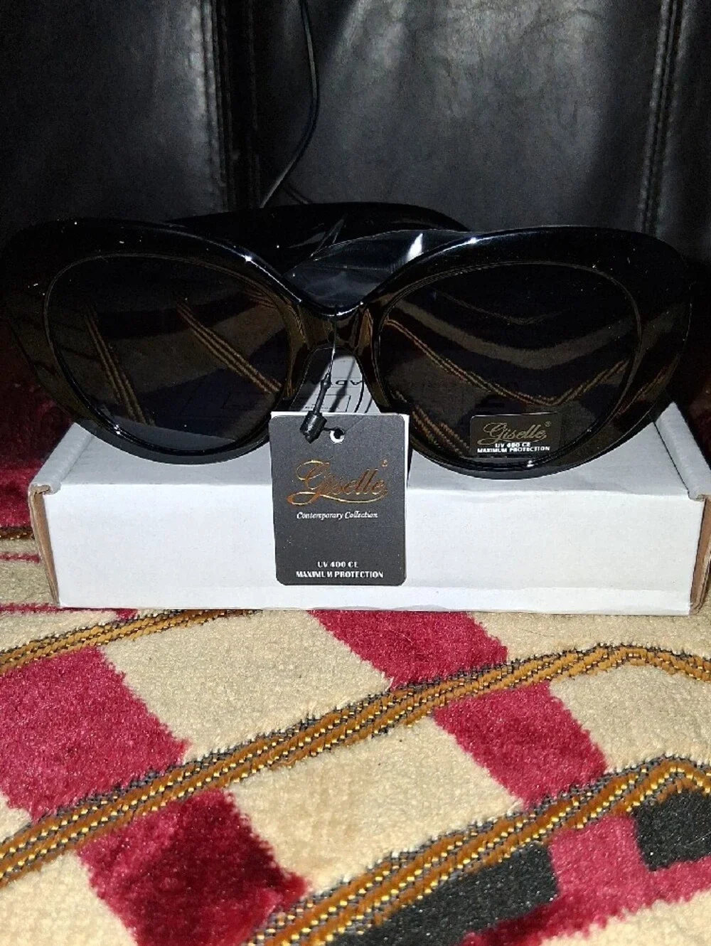 Giselle Black Cat-Eye Women's Sunglasses
